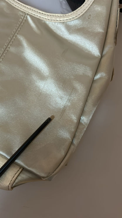 White Shoulder Crossbody Sling Fabric Purse