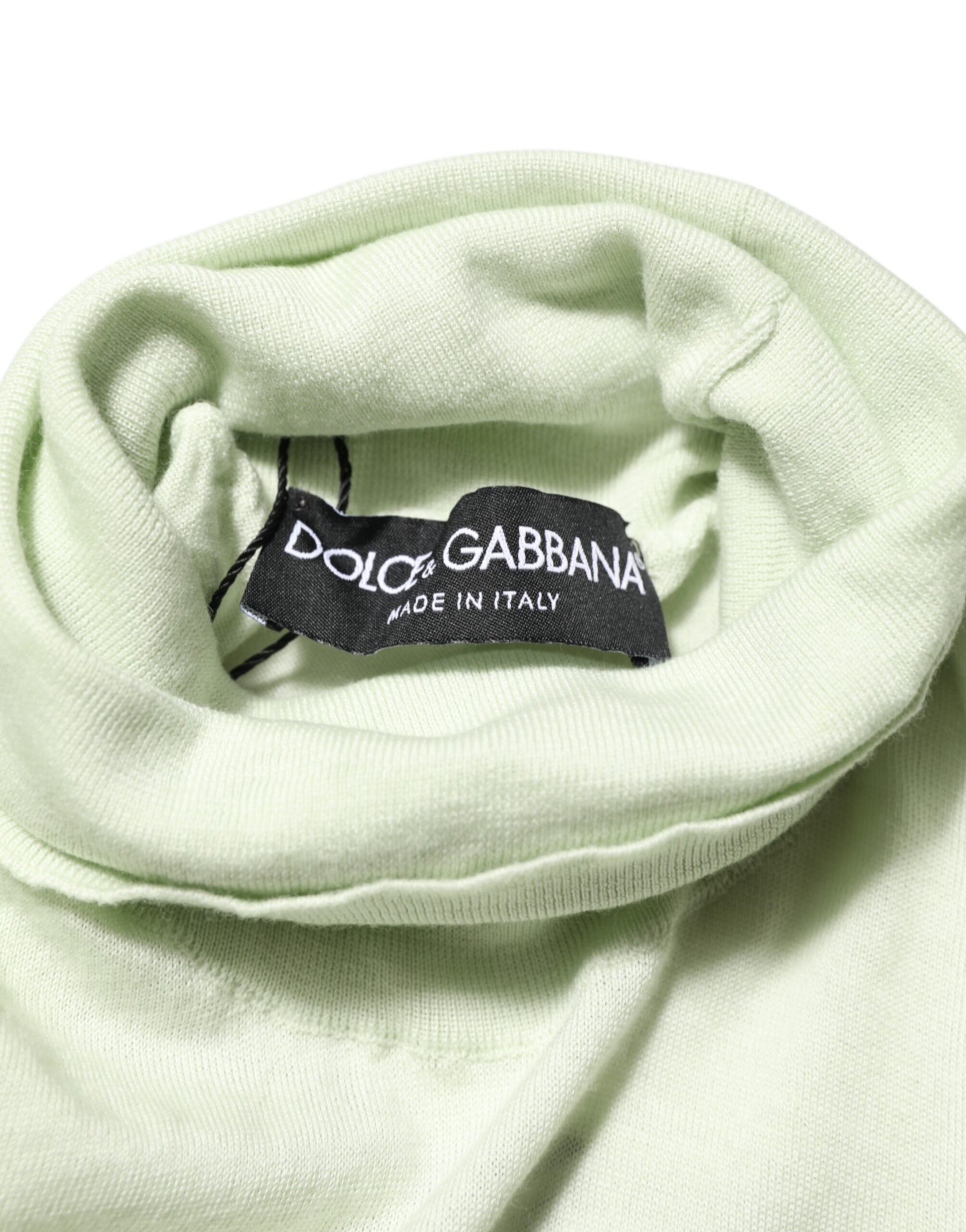 Light Green Logo TurtleNeck Pullover Sweater