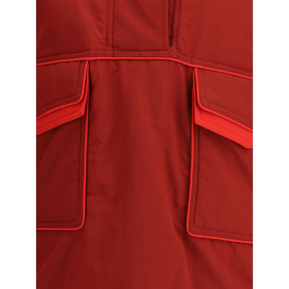 Red Polyamide Shell Jacket