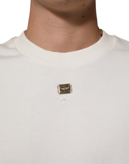 White DG Logo Crew Neck Sweatshirt Sweater