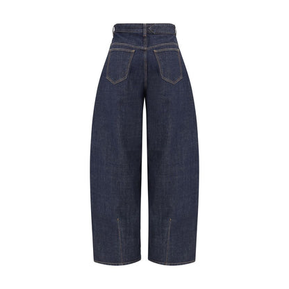 Blue Cotton Relaxed Fit Jeans