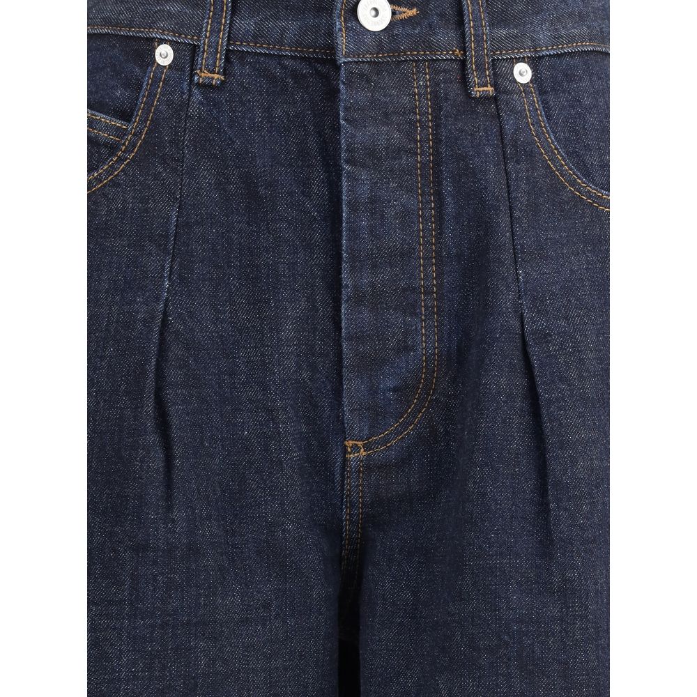 Blue Cotton Relaxed Fit Jeans