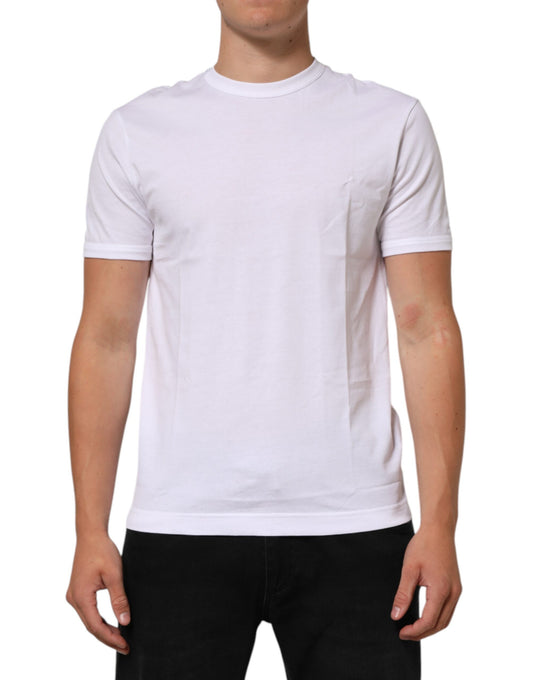 White Goodluck 2021 Cotton Crew Neck  T-shirt