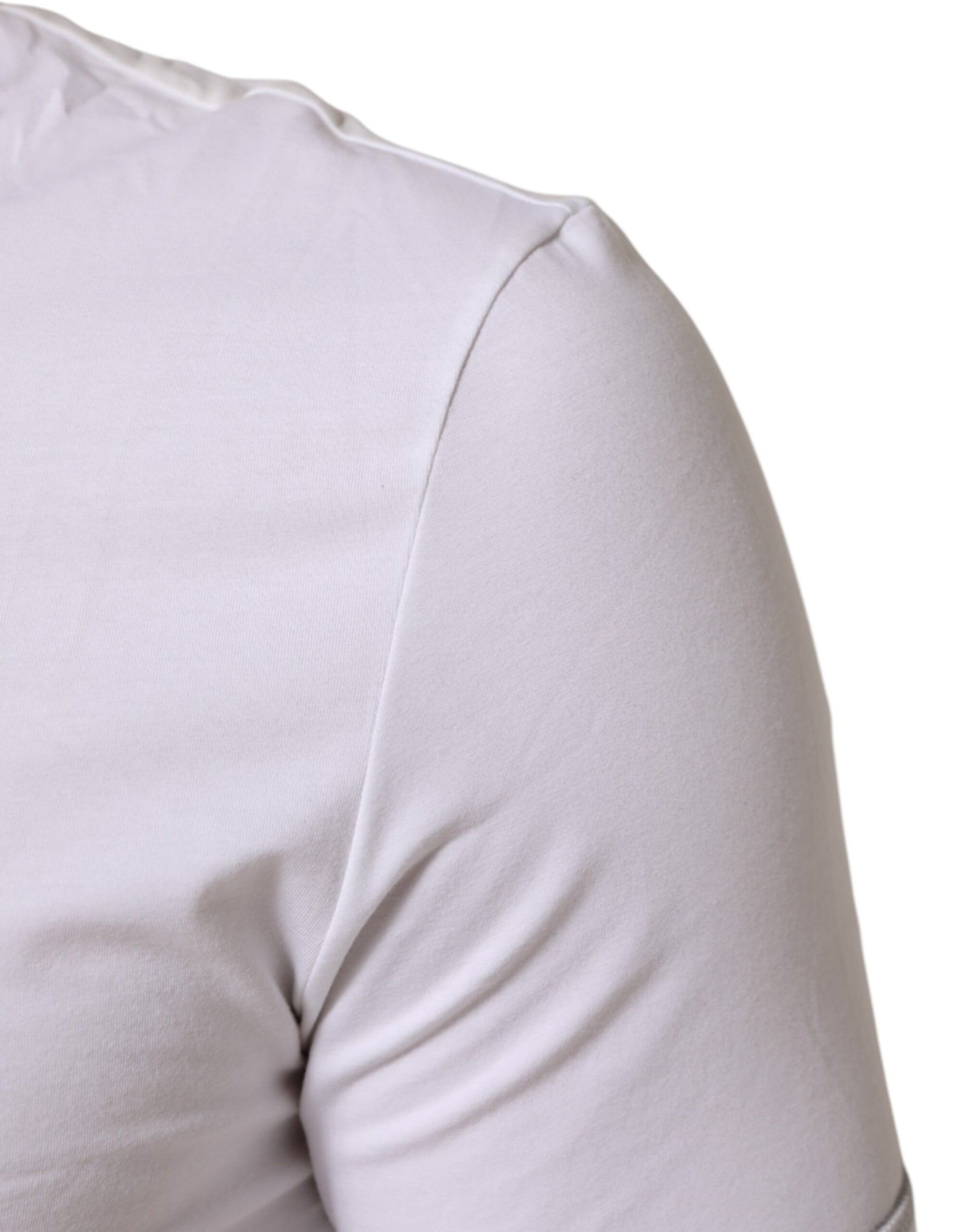 White Cotton Round Neck Men Underwear T-shirt