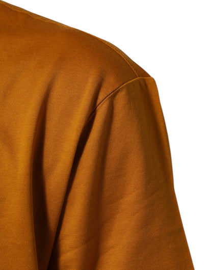 Golden Brown Crew Neck Short Sleeve T-shirt