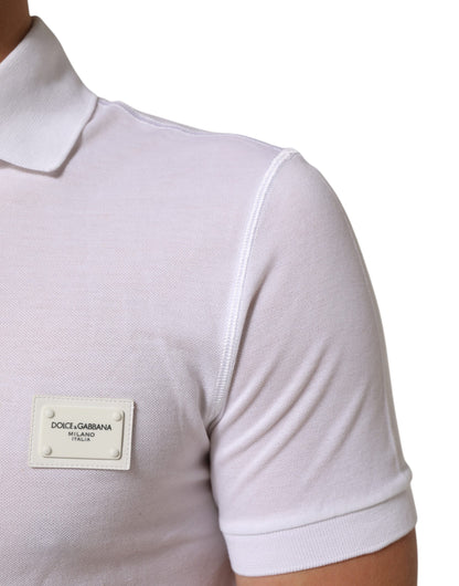 White Collared Short Sleeves Polo T-shirt