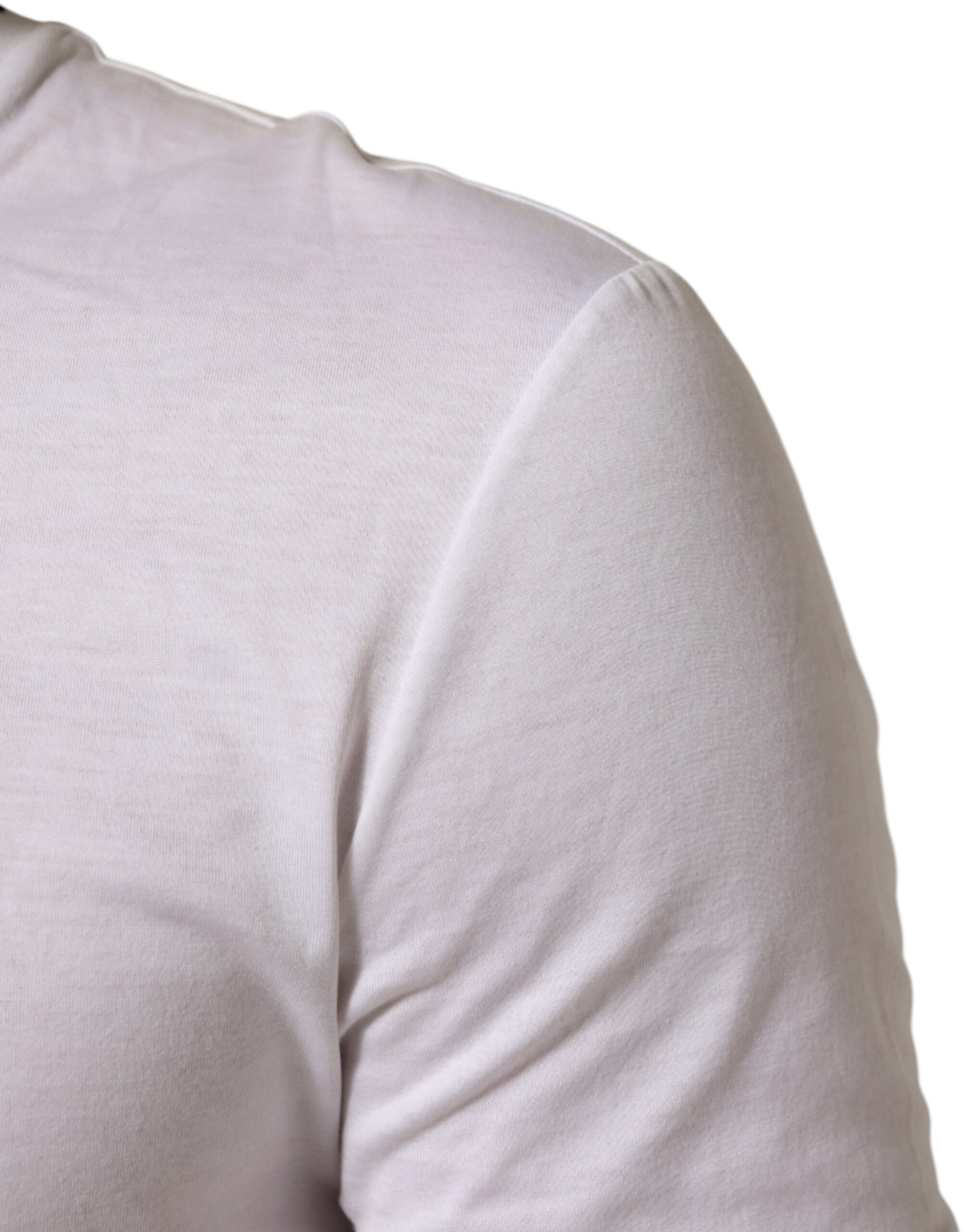 White Short Sleeves Round Neck Men Underwear T-shirt