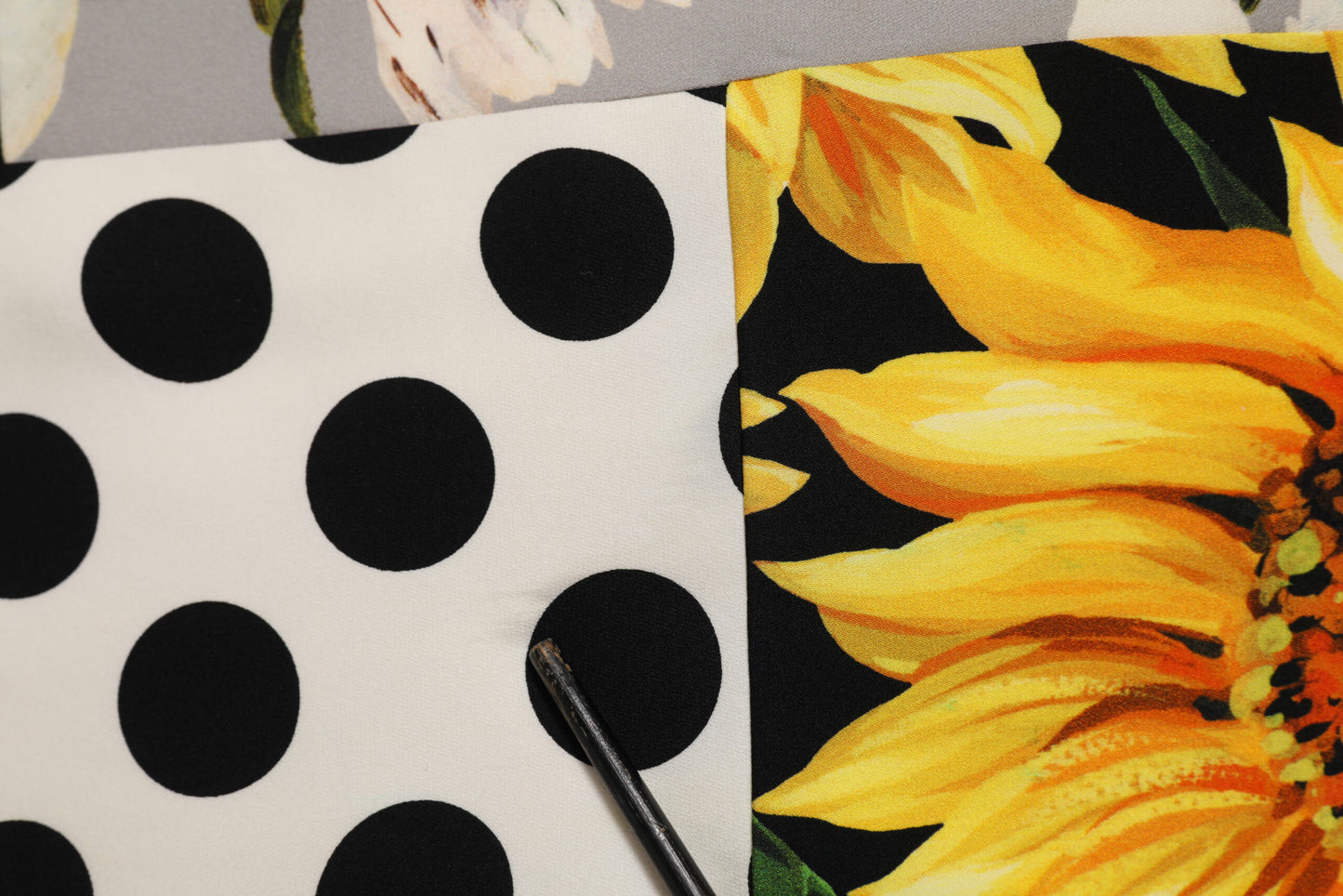 Multicolor Pachwork Charmeuse Floral Shift Dress