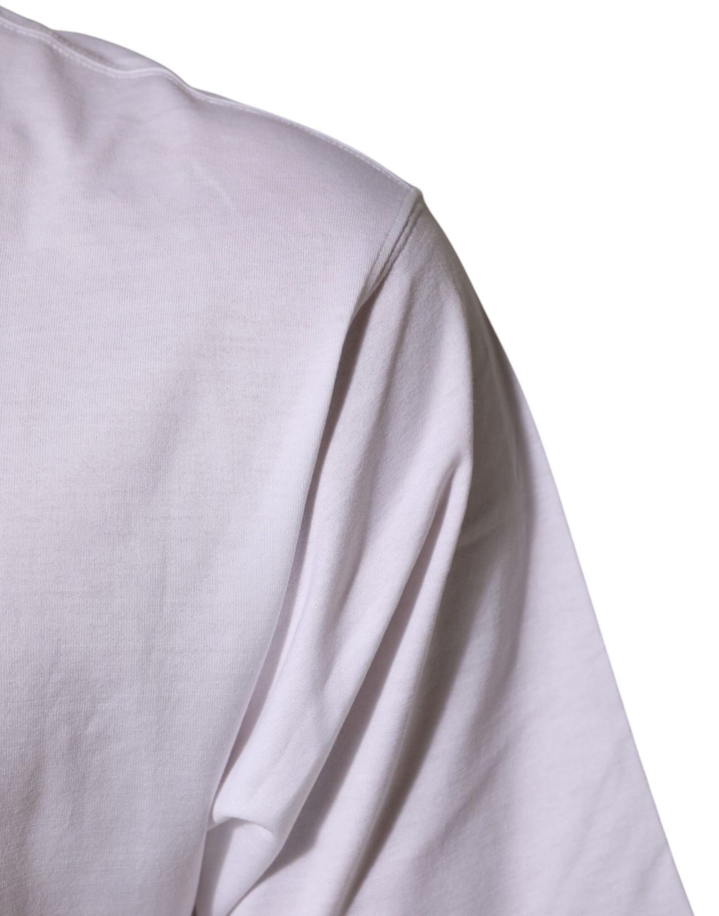 White Angel Print Cotton Men Crew Neck T-shirt