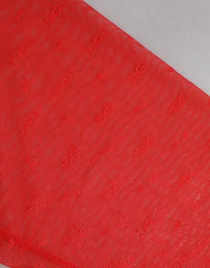 Red Logo Lace Tight Midi Trousers Underwear