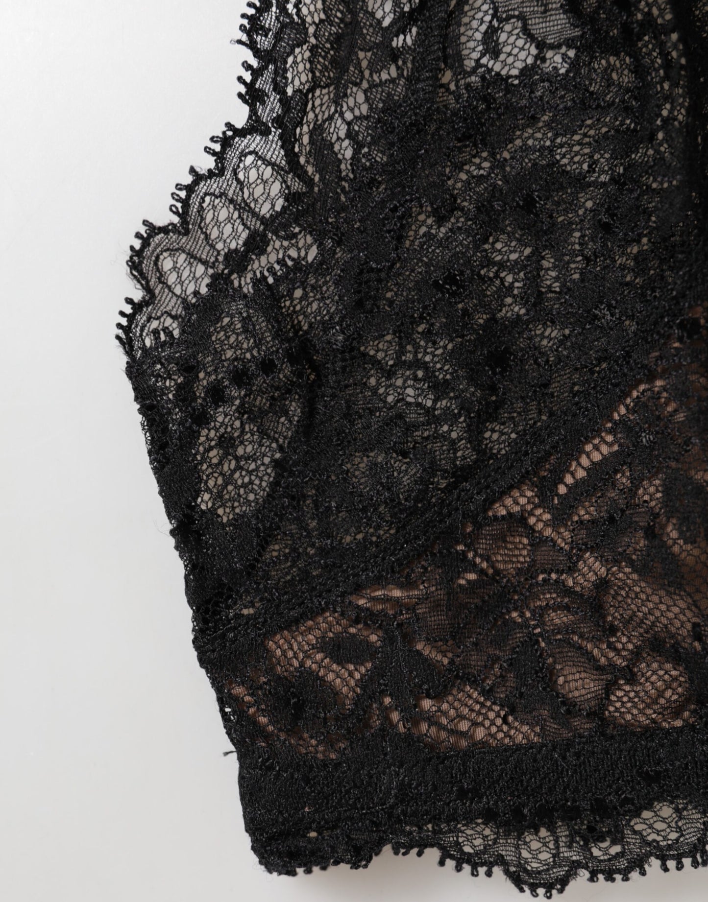 Black Floral Lace Mesh High Brief Panty  Underwear