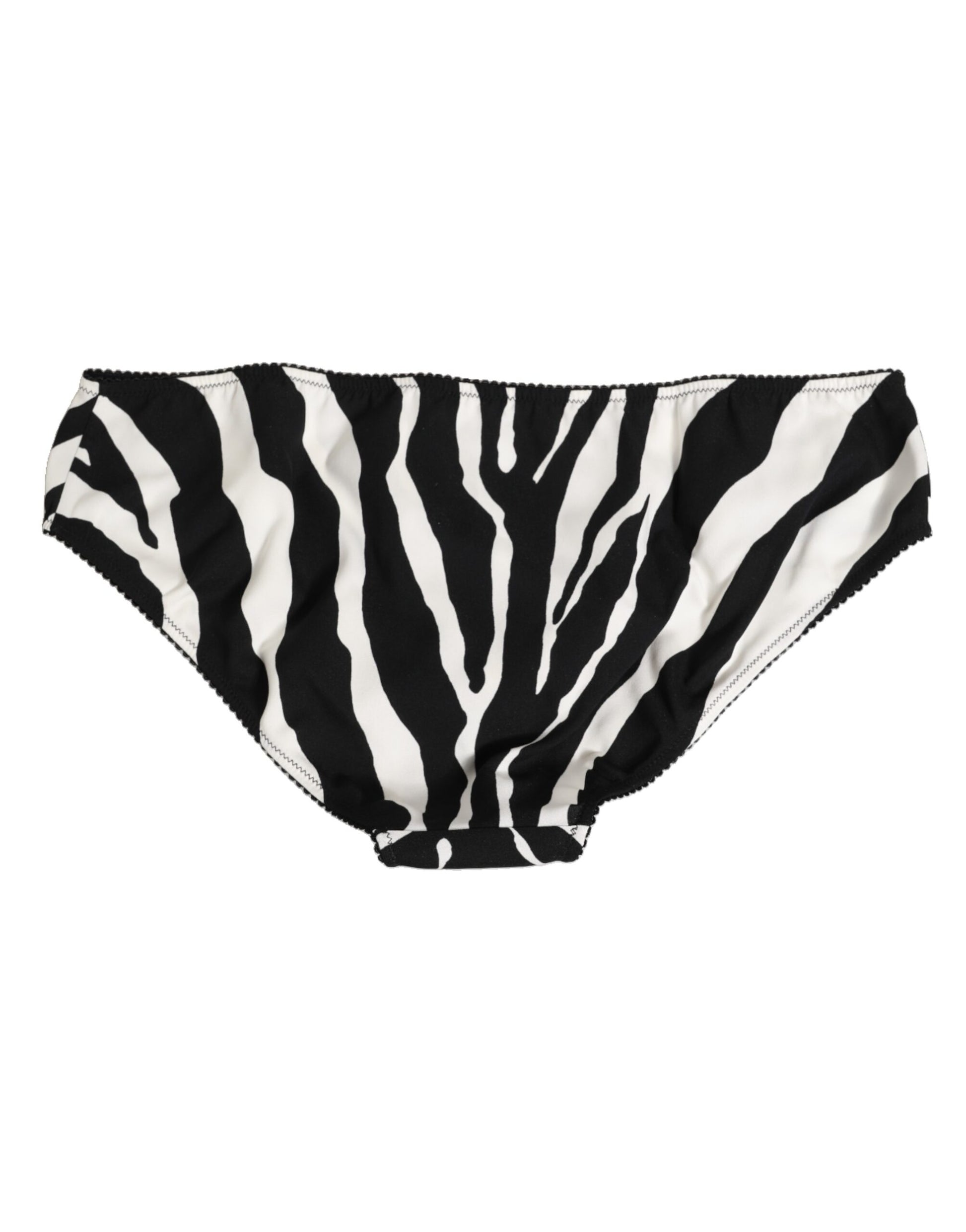 Black White Zebra Print Slip Briefs Underwear