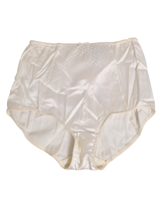 Off White Silk High Waist Girdle Panty Underwear