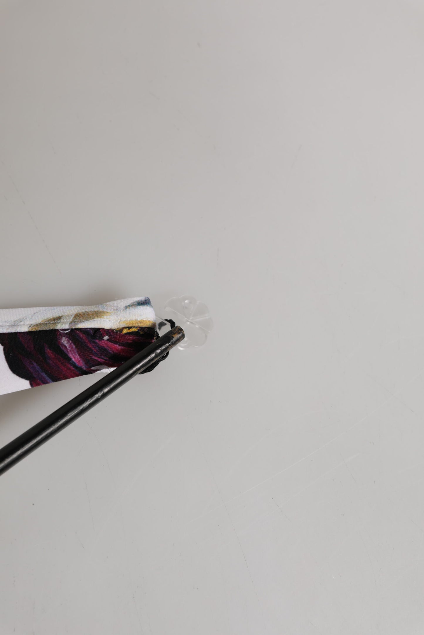 White Floral Print Halter Bikini Top Swimwear