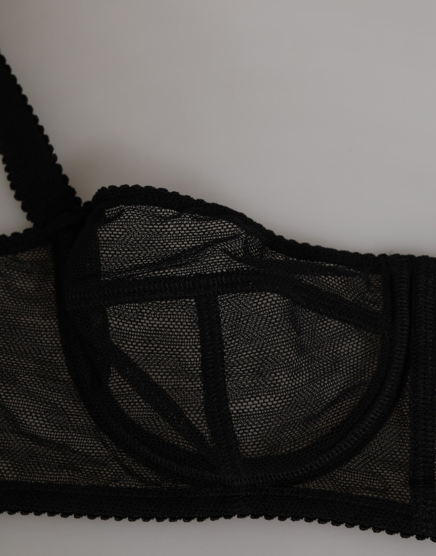 Black Floral Underwired Balconette Bra Underwear