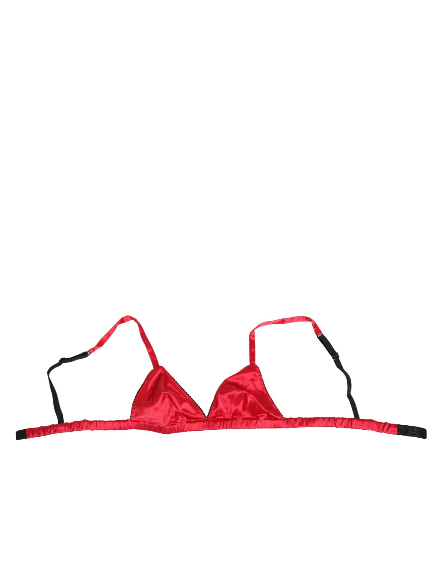 Red Silk Satin Triangle Soft Cup Br Underwear