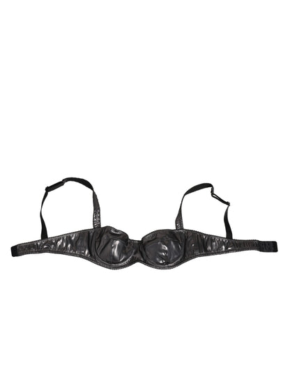 Black Acetate Stretch Balconette Bra Underwear