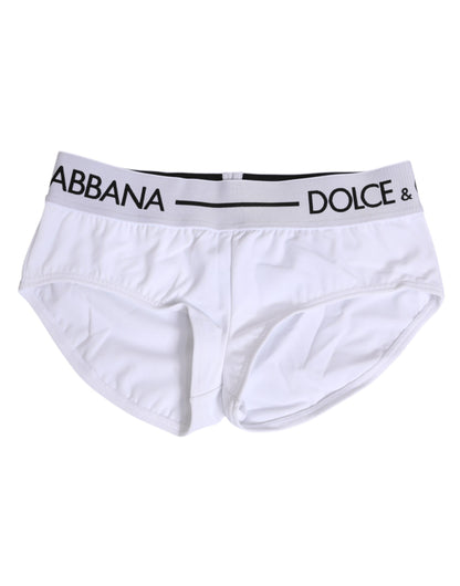 White Nylon Logo Waistband Shorts Underwear