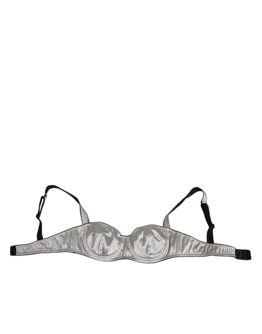 Gray Acetate Stretch Balconcino Bra Underwear