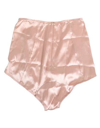 Pink Acetate High Waist Shorts Panty Underwear