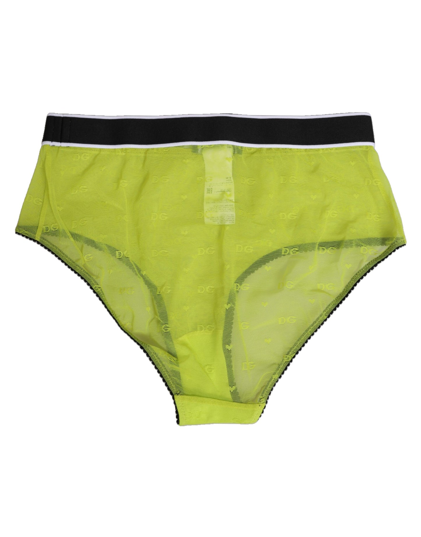 Green Nylon Logo Waistband Brief Panty Underwear