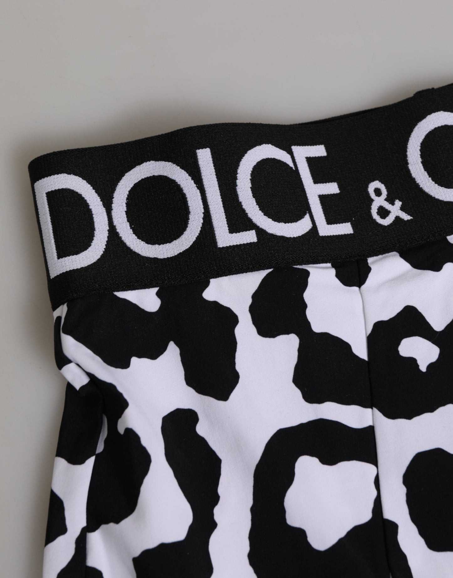 White Leopard Nylon High Waist Girdle Underwear