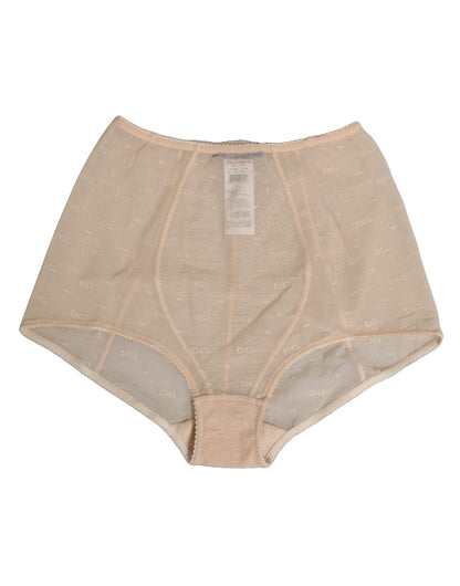 Beige Nylon High Waist Girdle Panty Underwear
