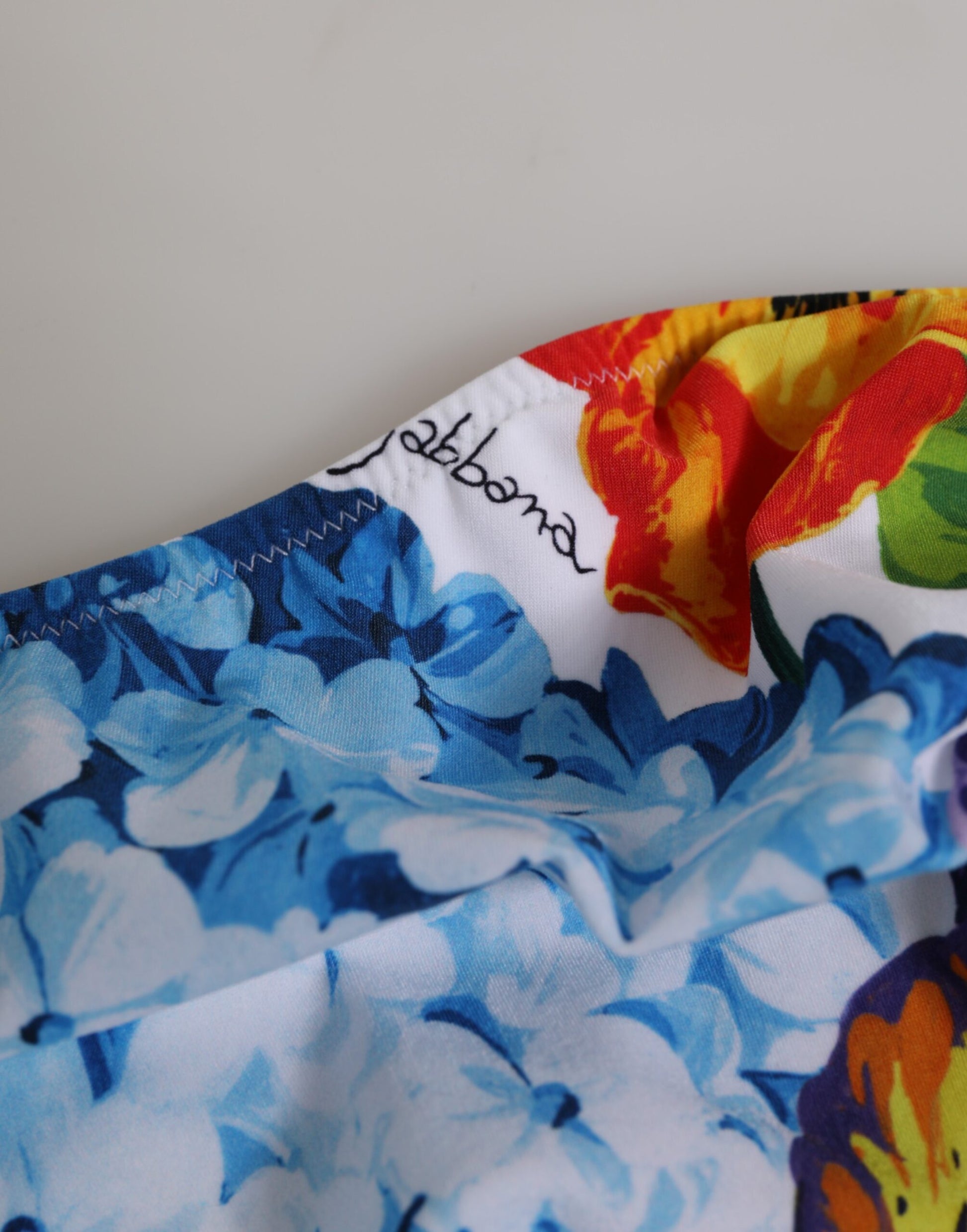 White Floral Swimsuit 2 Piece Top Bottom Swimwear