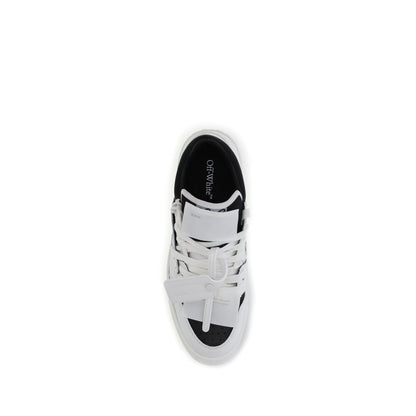 White Leather Low Top Sneakers