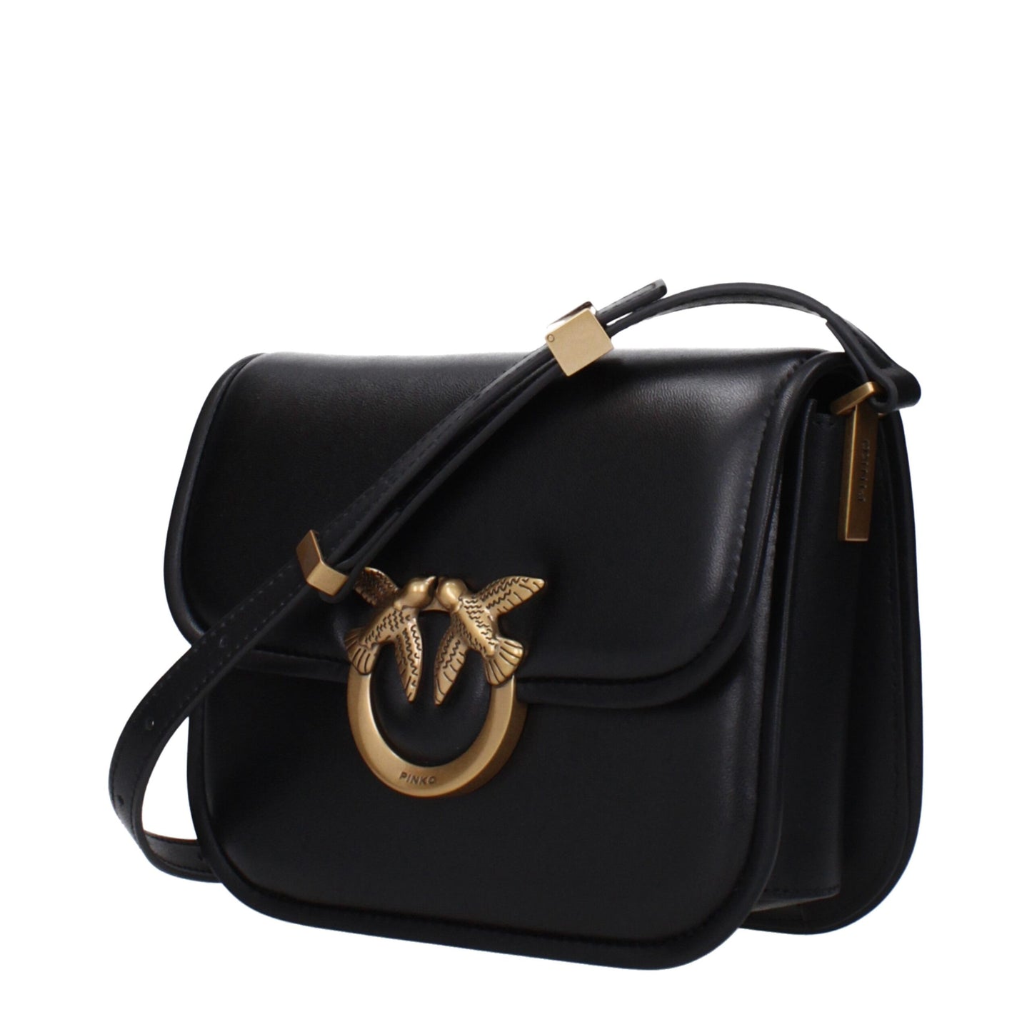 Black Leather Crossbody Bag