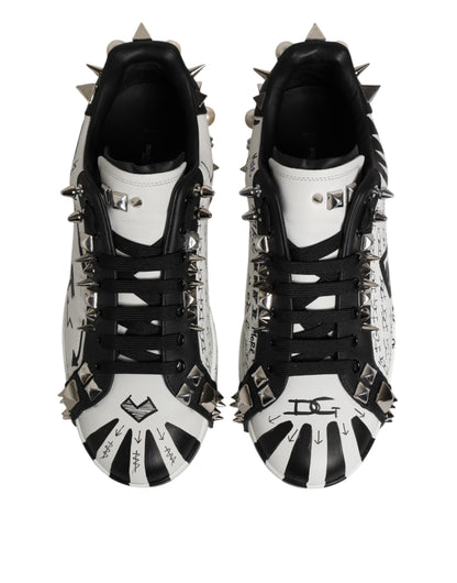 White Portofino Studded Men Sneakers Shoes