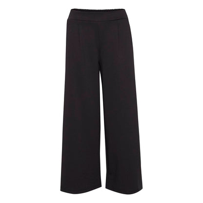 Black Recycled Polyester Flared Pants