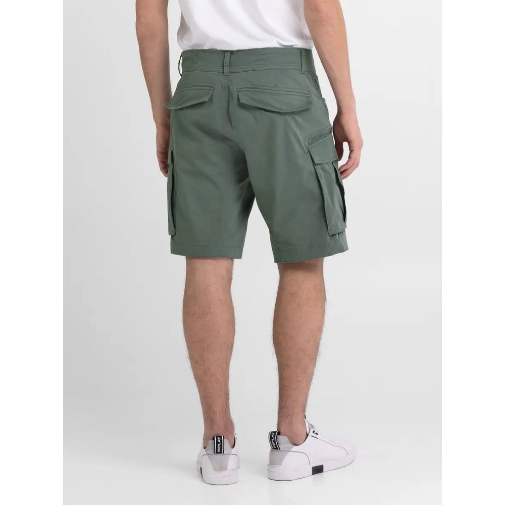 Bicolor Cotton Bermuda Shorts