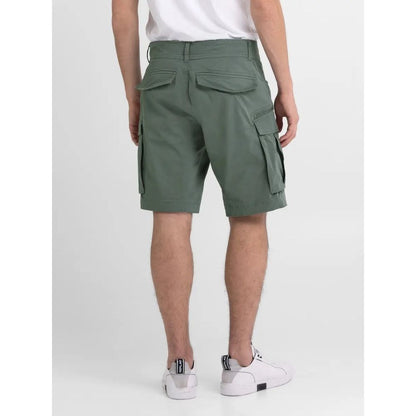 Bicolor Cotton Bermuda Shorts