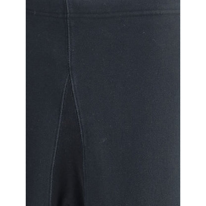 Black Cotton Casual Pants