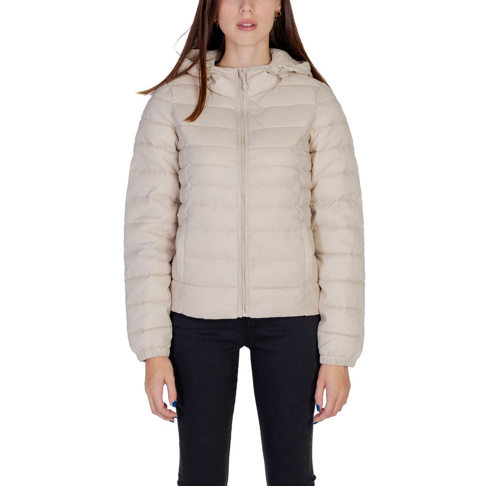 Beige Nylon Shell Jacket