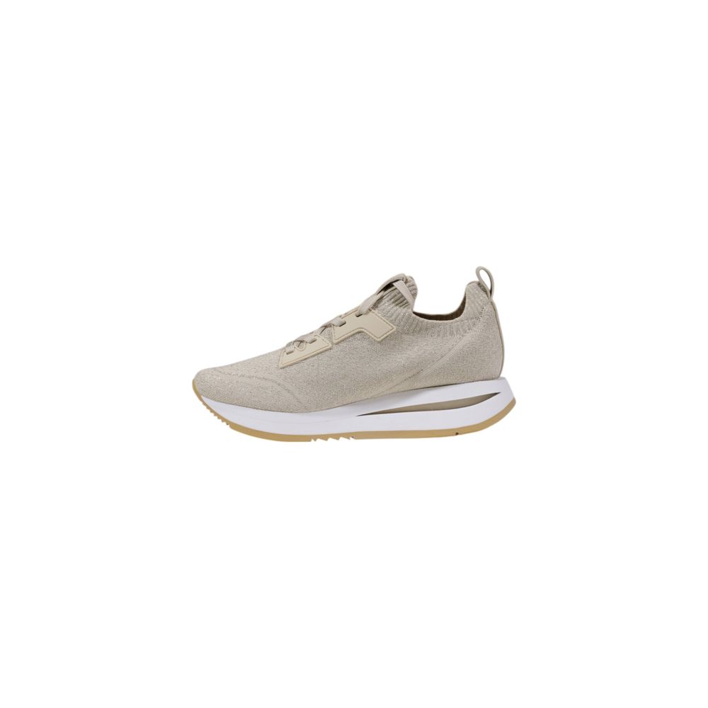 Beige Polyester Low Top Sneakers