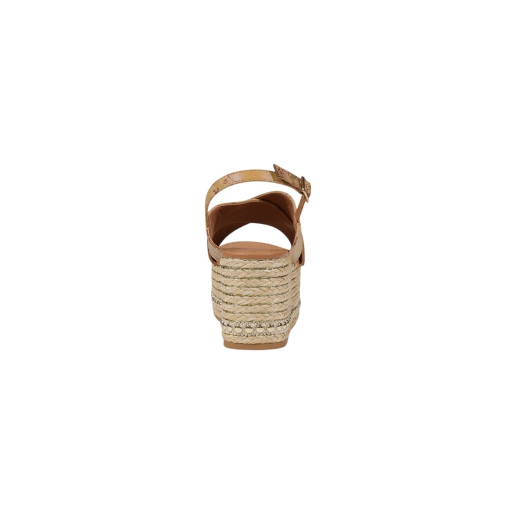 Beige Polyethylene Platform Sandals