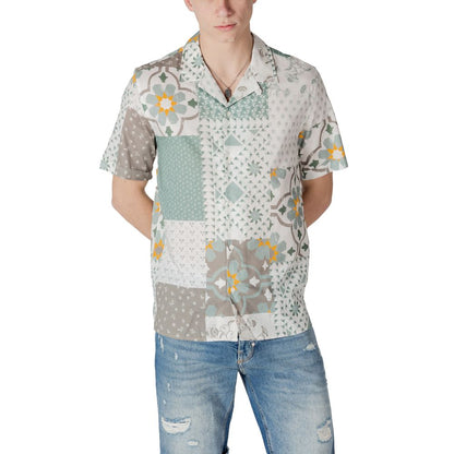 Bicolor Viscose Shortsleeve Shirt