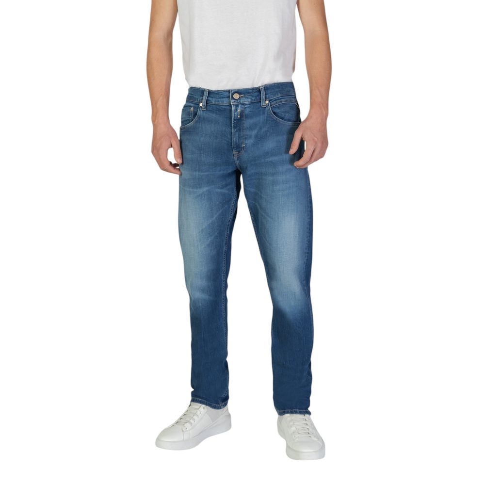Blue Cotton Slim Fit Jeans