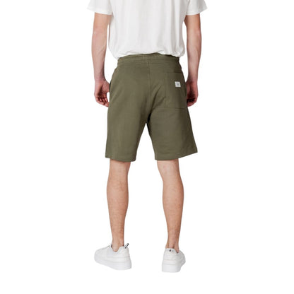 Green Cotton Bermuda Shorts
