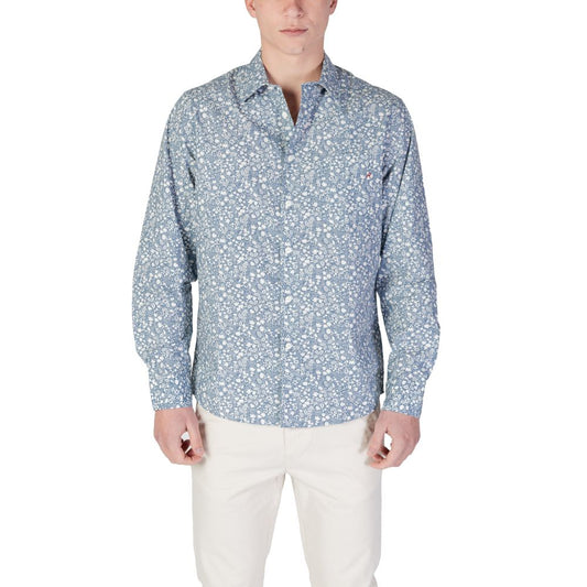 Light Blue Cotton Pattern Shirt