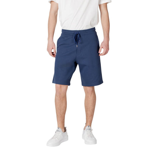 Blue Cotton Bermuda Shorts