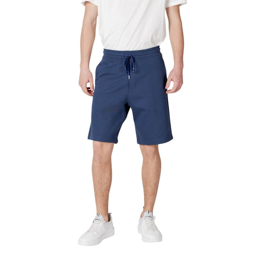 Blue Cotton Bermuda Shorts