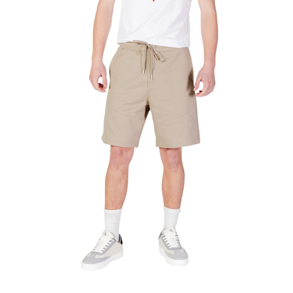 Beige Cotton Bermuda Shorts