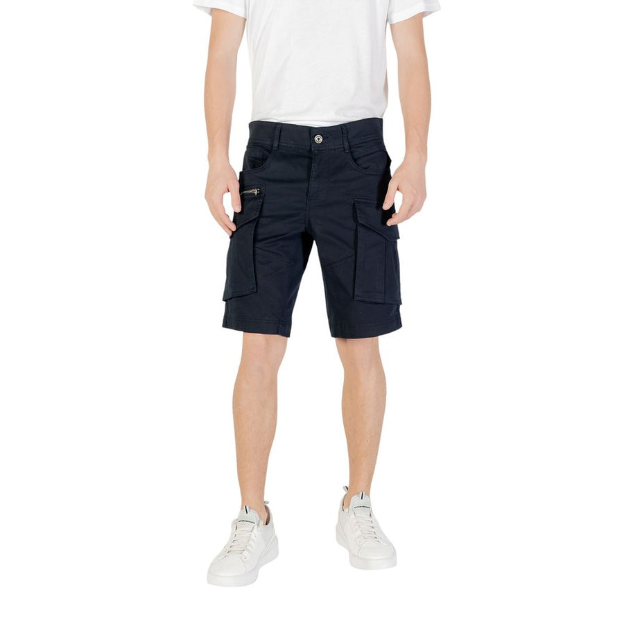Blue Cotton Bermuda Shorts