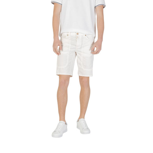 White Cotton Bermuda Shorts