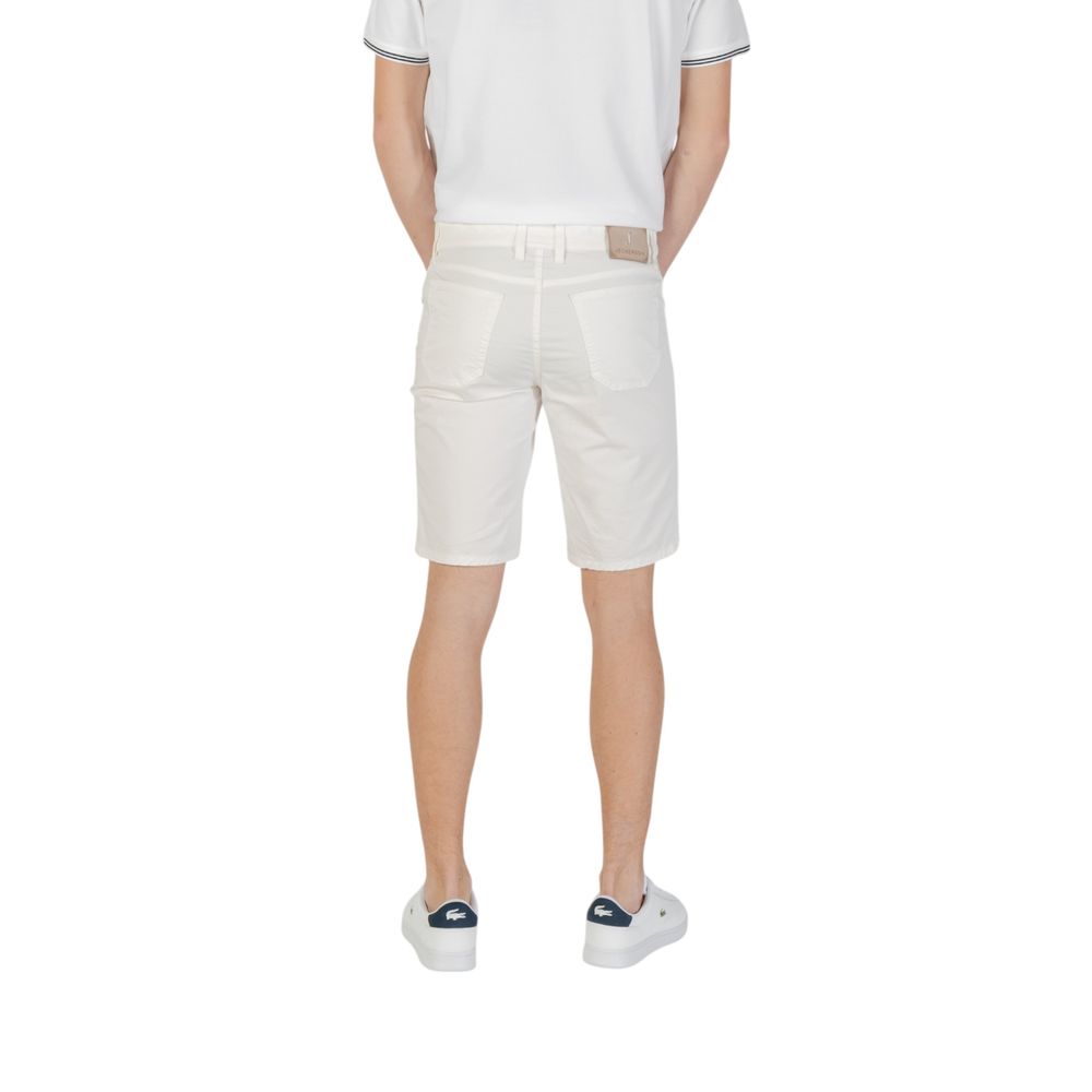 White Cotton Bermuda Shorts