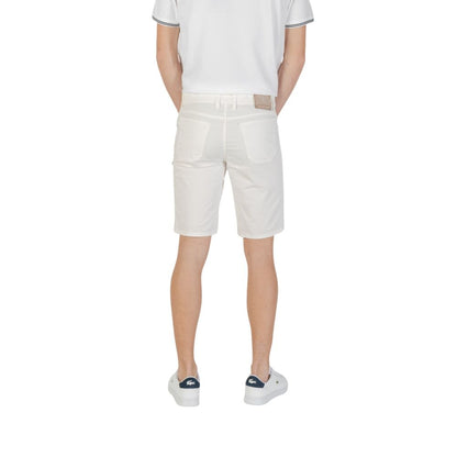 White Cotton Bermuda Shorts