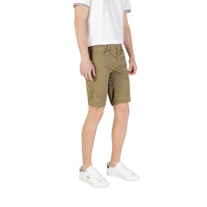 Green Cotton Bermuda Shorts